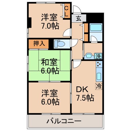 プロシード藤塚の物件間取画像